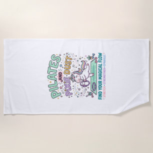 Eenhoorn Pilates en Pixie Dust Vet Typografie T-S Strandlaken
