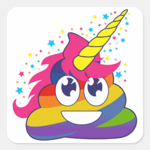 Eenhoorn Poop Rainbow Emoji Stickers