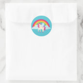 Eenhoorn Rainbow Birthday Baby Envelope Sticker (Tas)