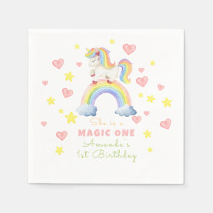 Eenhoorn Rainbow Magic One Eerste Verjaardag Servet