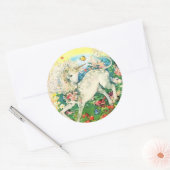 Eenhoorn Rainbow Round Circle Sticker (Envelop)