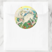 Eenhoorn Rainbow Round Circle Sticker (Tas)