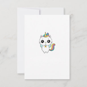 Eenhoorn, regenboog eenhoorn, schattig bedankkaart