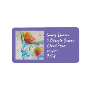 Eenhoorn Regenboog Eenhoorns Leuk Retouradres Etiket