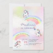 Eenhoorn Regenboog Magische Verjaardag Kaart (Voorkant)