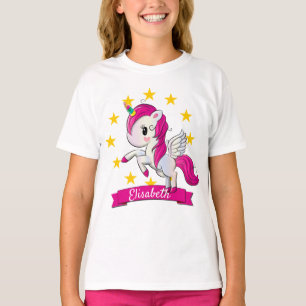 Eenhoorn regenboog verjaardag gepersonaliseerd kle t-shirt