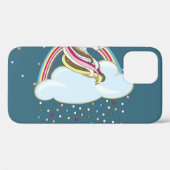 eenhoorn: regenboogwolkenillustratie Case-Mate iPhone case (Achterkant (horizontaal))