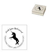 Eenhoorn retour adres stempel (Gestempeld)