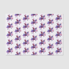 Eenhoorn Riding Santa Tissuepapier