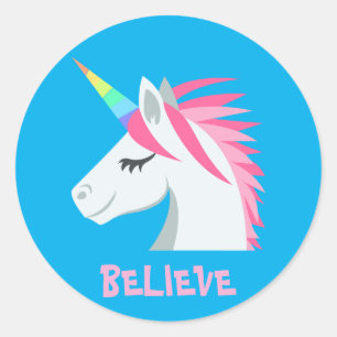 EENHOORN RONDE STICKER