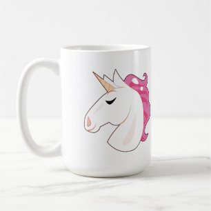 Eenhoorn roze haar wit Kind kind Koffiemok