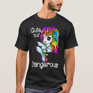 Eenhoorn Schattig Maar Gevaarlijk Grappig Karate T T-shirt