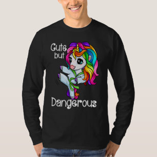Eenhoorn Schattig Maar Gevaarlijk Grappig Karate T T-shirt