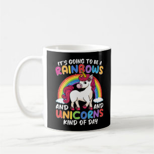 Eenhoorn Schattig Whimsical Grappig Regenbogen En  Koffiemok