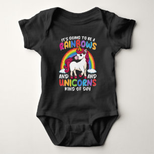 Eenhoorn Schattig Whimsisch Grappig Regenbogen En Romper