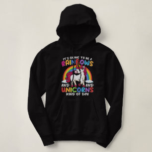 Eenhoorn Schattigee grillige grappige regenbogen e Hoodie