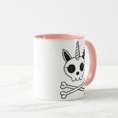 Eenhoorn Schedel en Kruisbeenderen Mok (Voorkant rechts)