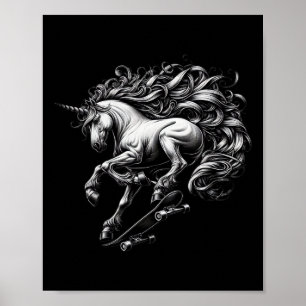 Eenhoorn Skateboard Mythisch Wezen Savage Meme F Poster