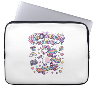 Eenhoorn Skateboarding Eenhoorn Vet Typografie T-s Laptop Sleeve