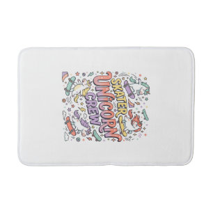 Eenhoorn Skater Eenhoorn Bemanning Whimsical Zazzl Badmat