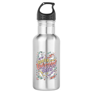 Eenhoorn Skater Eenhoorn Bemanning Whimsical Zazzl Waterfles