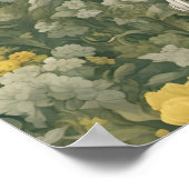 Eenhoorn Skelet in de Gele Bloemen Poster (Hoek)