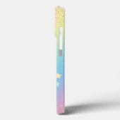 Eenhoorn & Sparkly Rainbow met Gouden Glitter Case-Mate iPhone Case (Achterkant / Links)