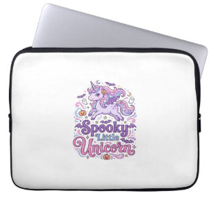 Eenhoorn Spookachtige Kleine Eenhoorn Retro Stijl  Laptop Sleeve