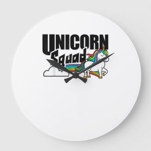 Eenhoorn Squad Regenboog Eenhoorns Liefhebber Grap Grote Klok