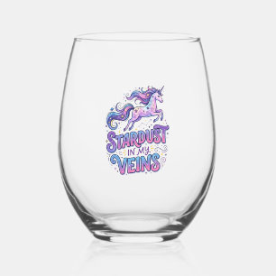 Eenhoorn-sterrenstof in mijn aderen Retro stijl ca Wijnglas Zonder Voet