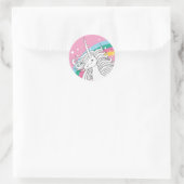 EENHOORN STICKER ROZE (Tas)