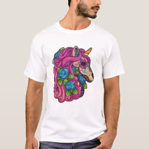 Eenhoorn Suiker Skull Mexico Calavera Dia De Los M T-shirt