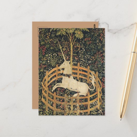 Eenhoorn Tapijten Klassiek Tapijt Briefkaart (Voorkant / Achterkant in situ)