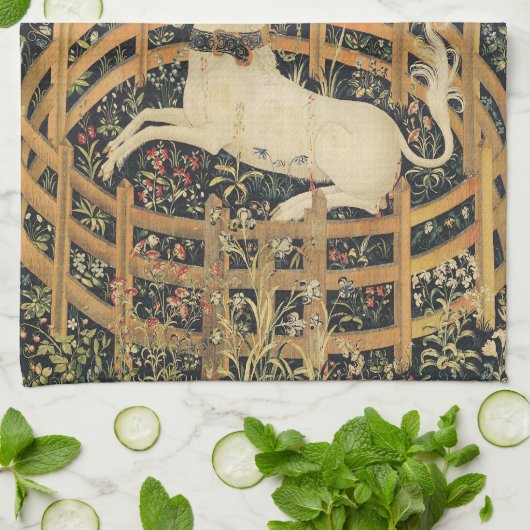 Eenhoorn Tapijten Klassiek Tapijt Theedoek (Gevouwen)