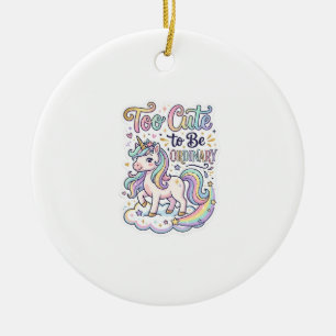 Eenhoorn Te Schattig om Gewone Premium Vector Sti Keramisch Ornament