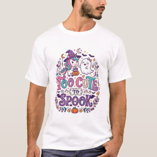 Eenhoorn te schattig om kleurrijke marktplaats kun t-shirt