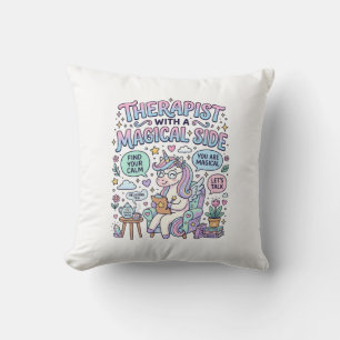 Eenhoorn therapeut met een magische kant cadeau id kussen