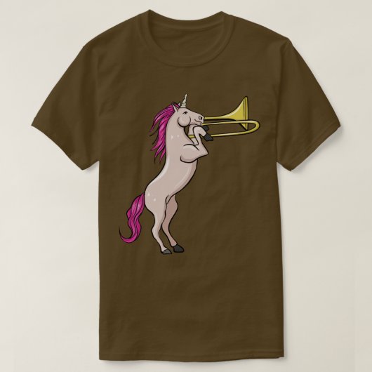 eenhoorn trombone t-shirt (Design voorkant)