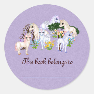 Eenhoorn Tuin Pixel Art Ronde Sticker