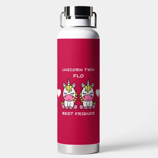 eenhoorn tweelingzus waterfles (Achterkant)