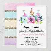 Eenhoorn Uitnodiging - Magische Viering (Voorkant / Achterkant)