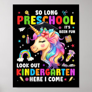 Eenhoorn Vaarwel Pre K Afstuderen Kleuterschool Hi Poster
