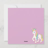 Eenhoorn Vakantiekaart Feestdagenkaart (Achterkant)