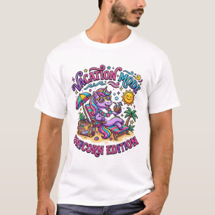 Eenhoorn Vakantiemodus Eenhoorn Editie Commercieel T-shirt