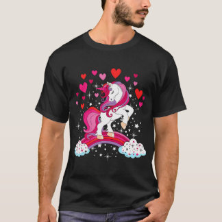 Eenhoorn Valentijnsdag Shirt Peuter Meisje Love He