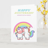 Eenhoorn van het Jubileum van het Huwelijk van Kaart (Gele Bloem)