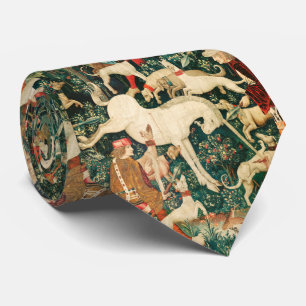 EENHOORN VERDEDIGT ZICH, andere dieren rood groen Stropdas