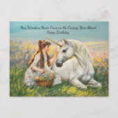 Eenhoorn Verjaardag Briefkaart (Voorkant)