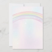 Eenhoorn Verjaardag Uitnodiging Regenboog Feest Ui (Achterkant)