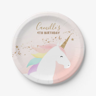Eenhoorn verjaardagsfeestje Papier Bord
